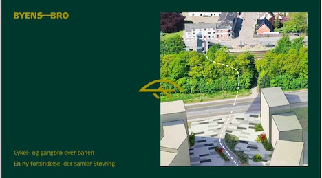 Bro over banen i Støvring