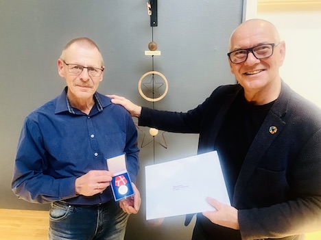 Stig Andersen har modtaget 40 års fortjenstmedalje