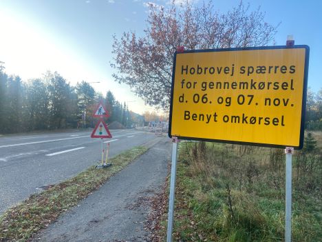 Hobrovej i Støvring Syd spærres i weekenden